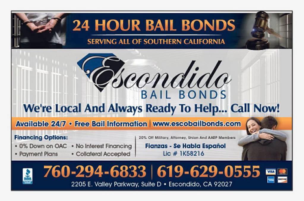 Bail Bonds in Escondido, cheapest bail bonds - Company Information Flyer
